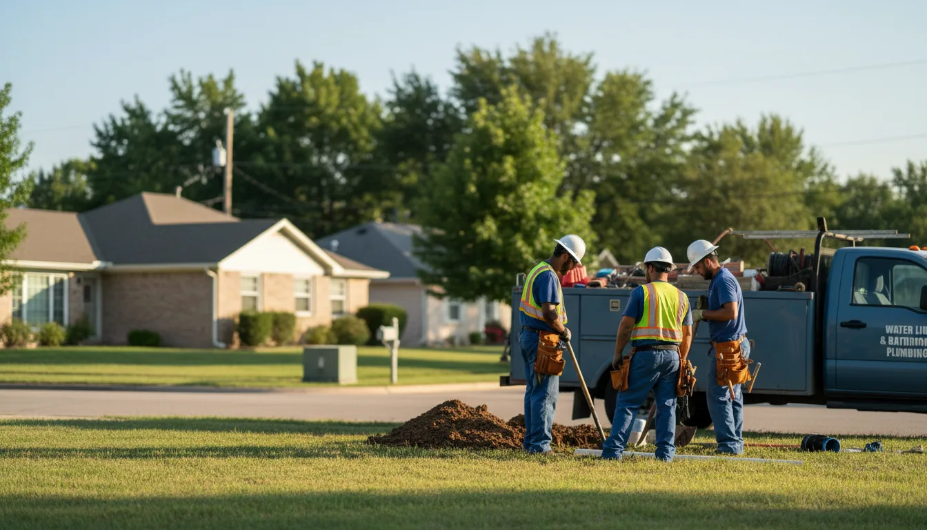 Residential water line and bathroom plumbing service in Augusta, AR